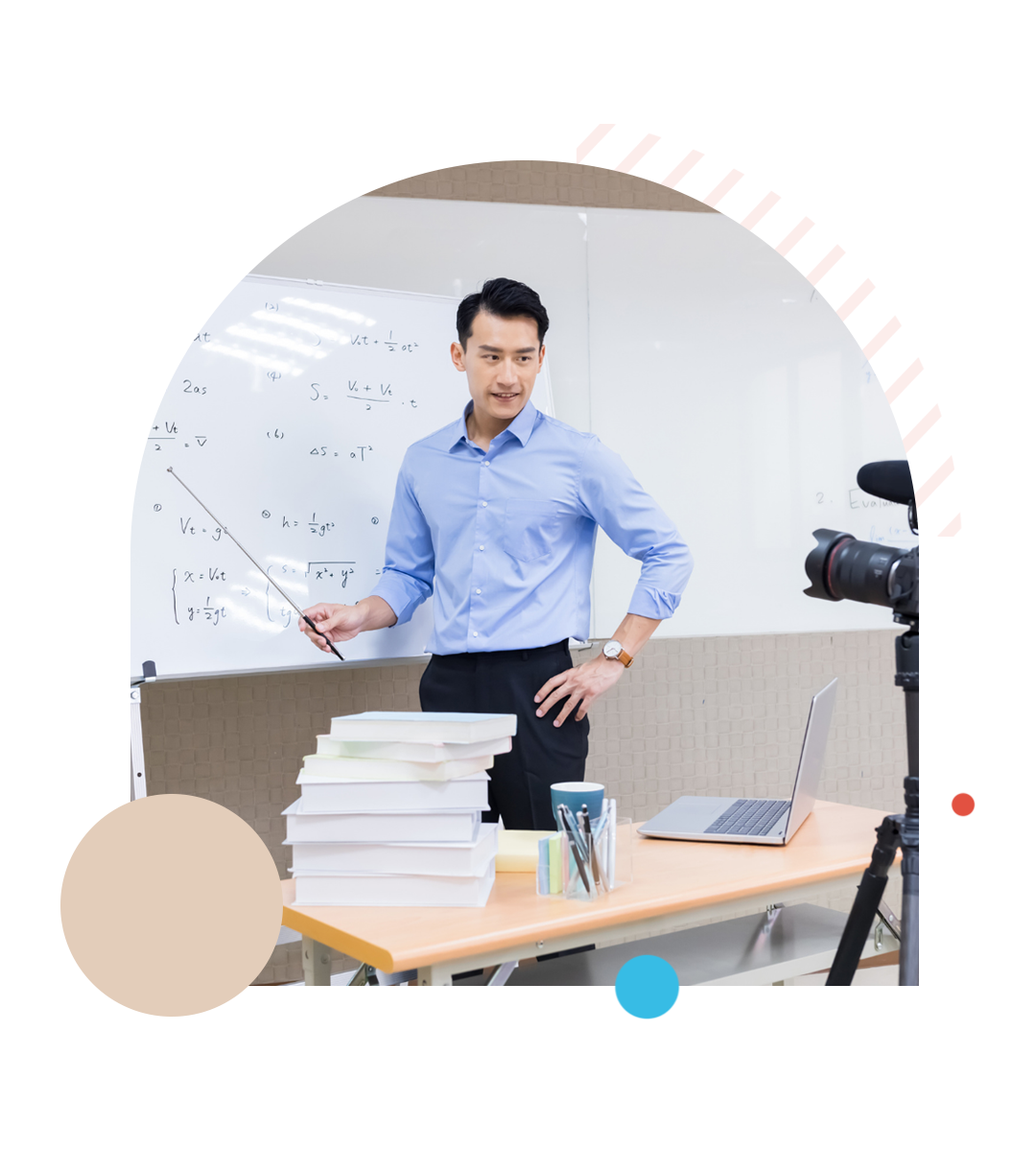 Course Creator - Man teaching online (transparent-bg)